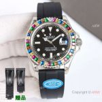 Clean Factory Rolex Yacht-Master Rainbow Gemstone Bezel 904L Steel Watch Super Clone 2836